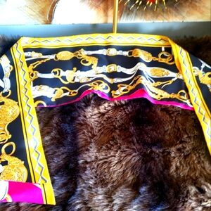 An ORIGINAL AND AN AUTHENTIC REVERSIBLE 100 % SILK HERMES LONG SCARF.💥SALE💥